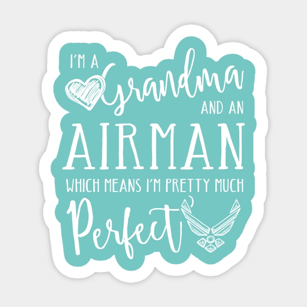 Perfect Grandma and Airman Sticker by TheStuffHut